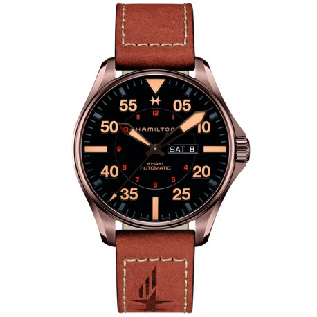 Hamilton Khaki Aviation Pilot Day Date Auto 46mm H64705531