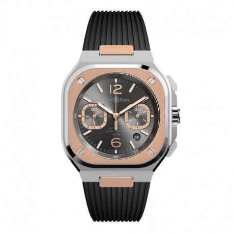 Bell & Ross BR-05 Chrono Grey Steel & Gold 42mm Auto BR05C-RTH-STPG/SRB