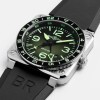 Bell & Ross BR03-93 GMT Green Lum BR0393-GN-ST/SRB